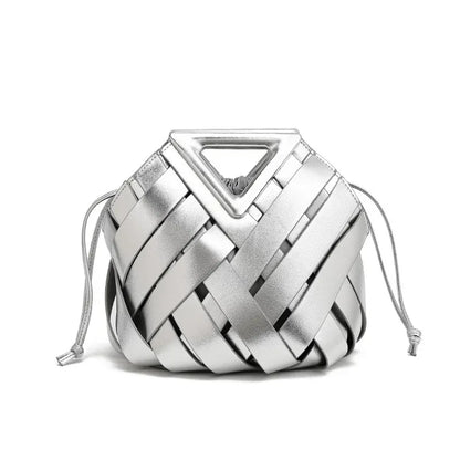 Women’s Vegan Leather Woven Tote Bag – Fashion Top Handle Crossbody Shoulder Handbag, Trendy 2025 Everyday Purse