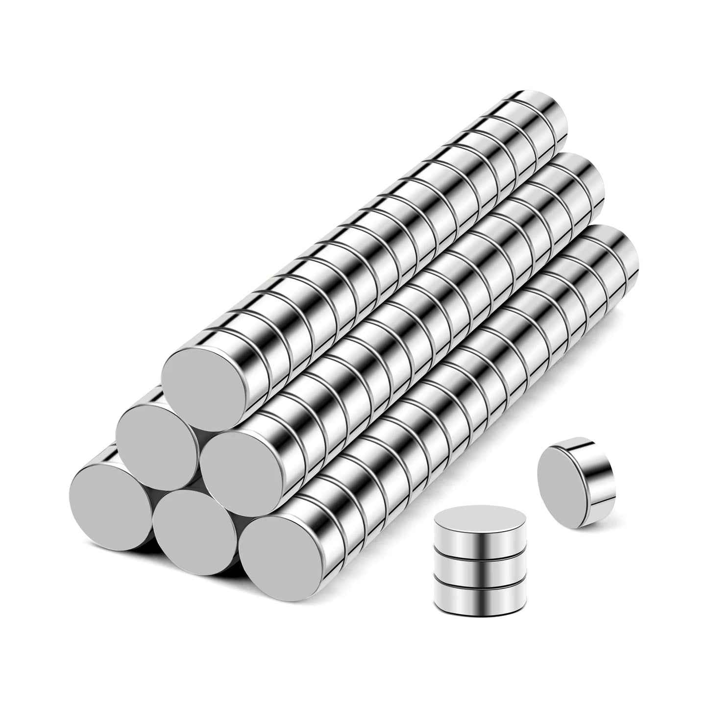 100PCS Neodymium Disc Magnets 6x3mm - Mini Round Magnets for Whiteboards, Fridge, Office & DIY Crafts