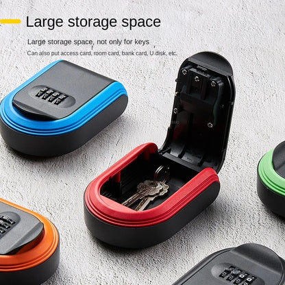4-Digit Combination Wall Mounted Key Storage: Secure Plastic Lock Box for Home and Office - Indoor/Outdoor Key Safe Solution