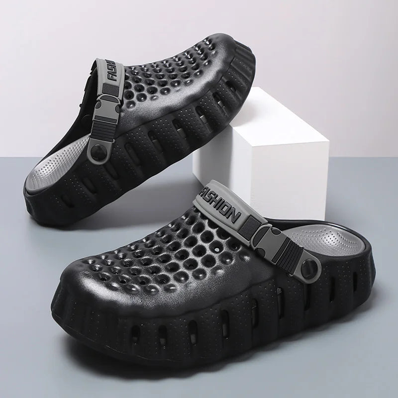 Unisex EVA Hole Sandals - Breathable Lightweight Casual Garden & Beach Shoes with Soft Sole