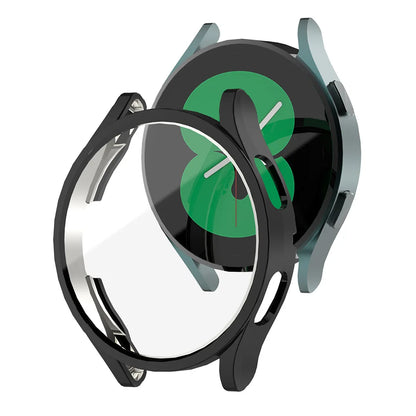 Tempered Glass & PC Bumper Case for Samsung Galaxy Watch 4/5/6/7/8 – Full Coverage Protective Cover (40mm & 44mm)