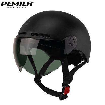 PEMILA Full Edge Wrap Cycling Helmet – MTB & Road Bike Helmet with Goggles, Ear Protection, for E-Bike & Bicycle