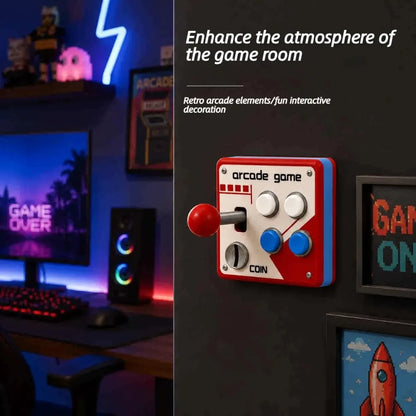 Retro Arcade Joystick Switch Plate Cover - 3D Printed Gaming Room Wall Decor