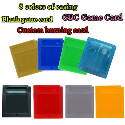 GBC Blank Game Cartridge - Customizable Burnable Game Card with Multicolor Shell, No Battery or Manual Included
