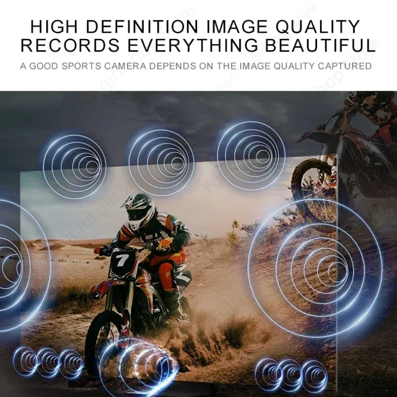 1080P HD Mini Action Camera - First-Person Headlight Sports Camcorder with Wave Hand Induction & Built-In Battery