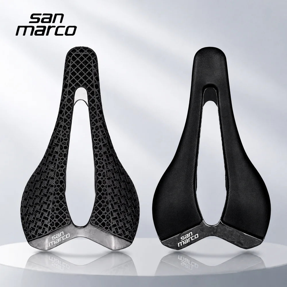 3D Printed San Marco SLR Bike Saddle - Ultralight Breathable Carbon Road & MTB Seat 245×145mm