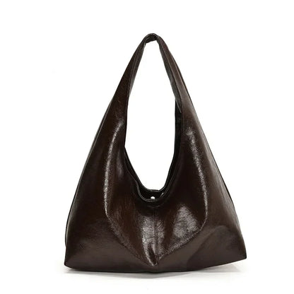 Women’s Large Black Hobo Shoulder Bag – Soft Leather Crossbody Shopper Tote Handbag for Travel & Everyday Use