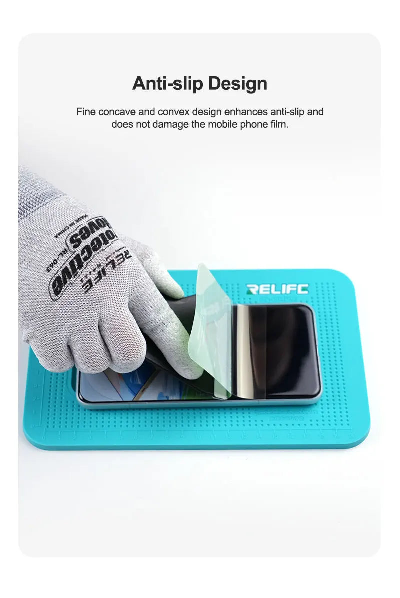 Relife RL-004DM Professional Anti-Slip Silicone Pad – Multi-Device Camera Protection Film for Repair Work