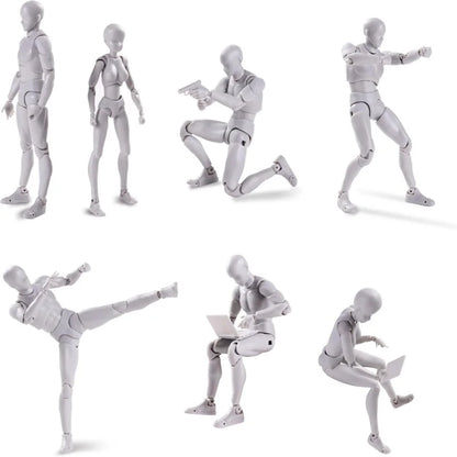 Sketch Drawing Figurines – Male & Female Movable Body Kun/Body Chan Anime Action Figure Mannequin