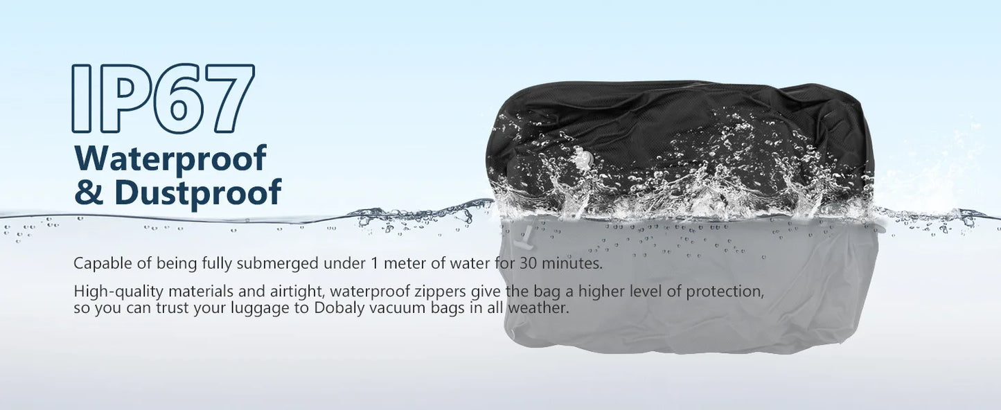 Vacuum Compression Travel Bag | Waterproof & Dustproof Clothing Storage Air Bag