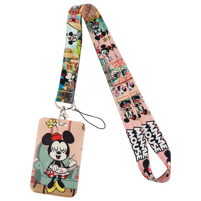 Cartoon Stitch Credential Holder Lanyard – Cute Neck Strap for Keychain, Pass & Credit Card Holder Accessories