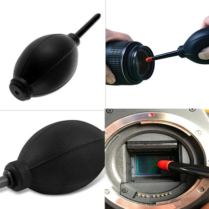 SLR & Mirrorless Camera Cleaning Kit - Suitable for Canon and Nikon, Includes Lens Cloth, Air Blower and Laptop Screen Cleaner