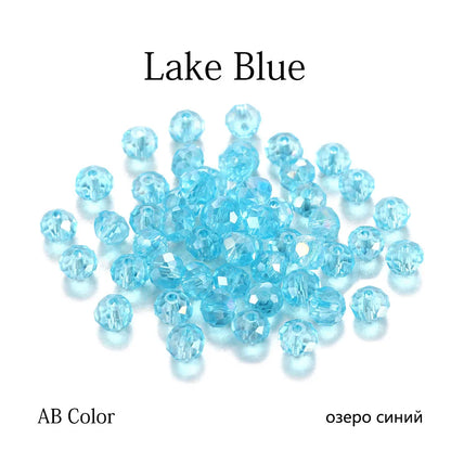 70–300pcs Czech Crystal Glass Beads Set (3–8mm) – Faceted Translucent Colorful Spacer Beads for DIY Jewelry, Bracelets & Craft Making