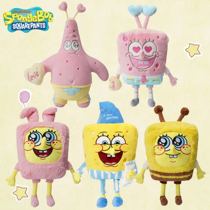 Anime Spongebob SquarePants Plush Toys – Patrick, Squidward, Mr. Krabs & Gary Stuffed Cartoon Toys, Birthday Gift for Kids