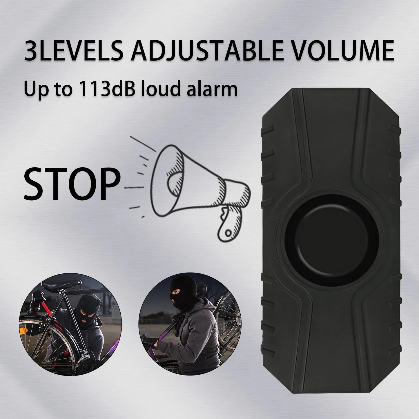 Wireless Vibration Alarm for Bicycle, Motorcycle & E-Bike – USB Rechargeable Waterproof Anti-Theft Security System with Remote Control Anti-Lost Sensor