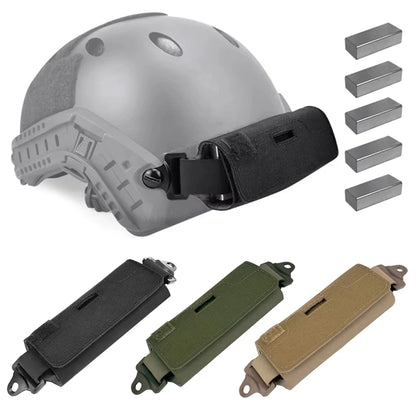 BOOIU Tactical Helmet Counterweight Bag – Balance Kit with 5 Counter Blocks for OPS FAST PJ MH Helmets