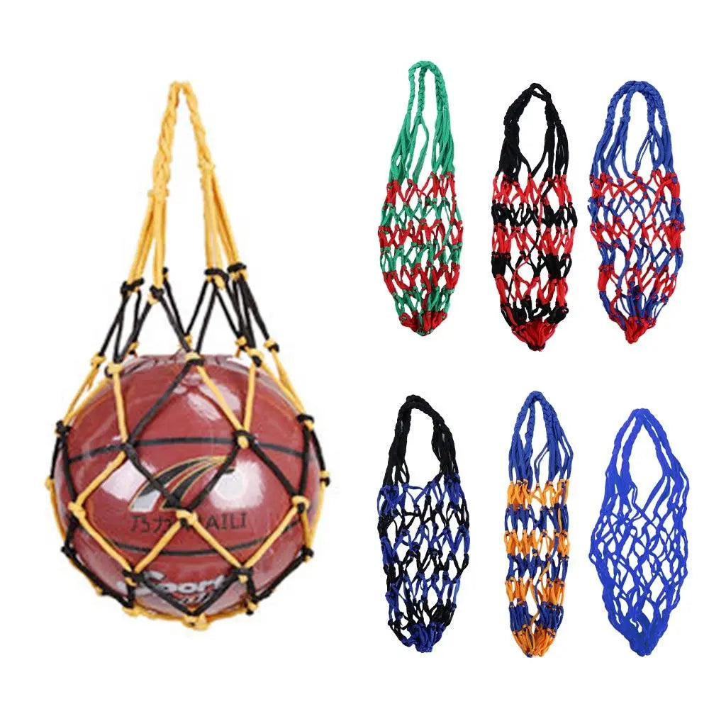 Nylon Drawstring Ball Storage Bag - Multi-Sport Carry Bag for Basketball, Soccer, Volleyball, Football - Youth Self Trainer Kick Net