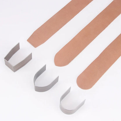 18-Piece DIY Leather Cutting Die Set - Watch Belt Tail Sharp Square & Round Blade Punching Knife - Manual Leather Tool