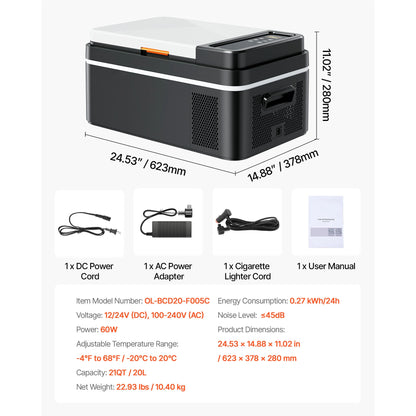 SucceBuy Portable Car Refrigerator - 20L-55L Compressor Cooler Freezer for Camping, Travel & Outdoor Use
