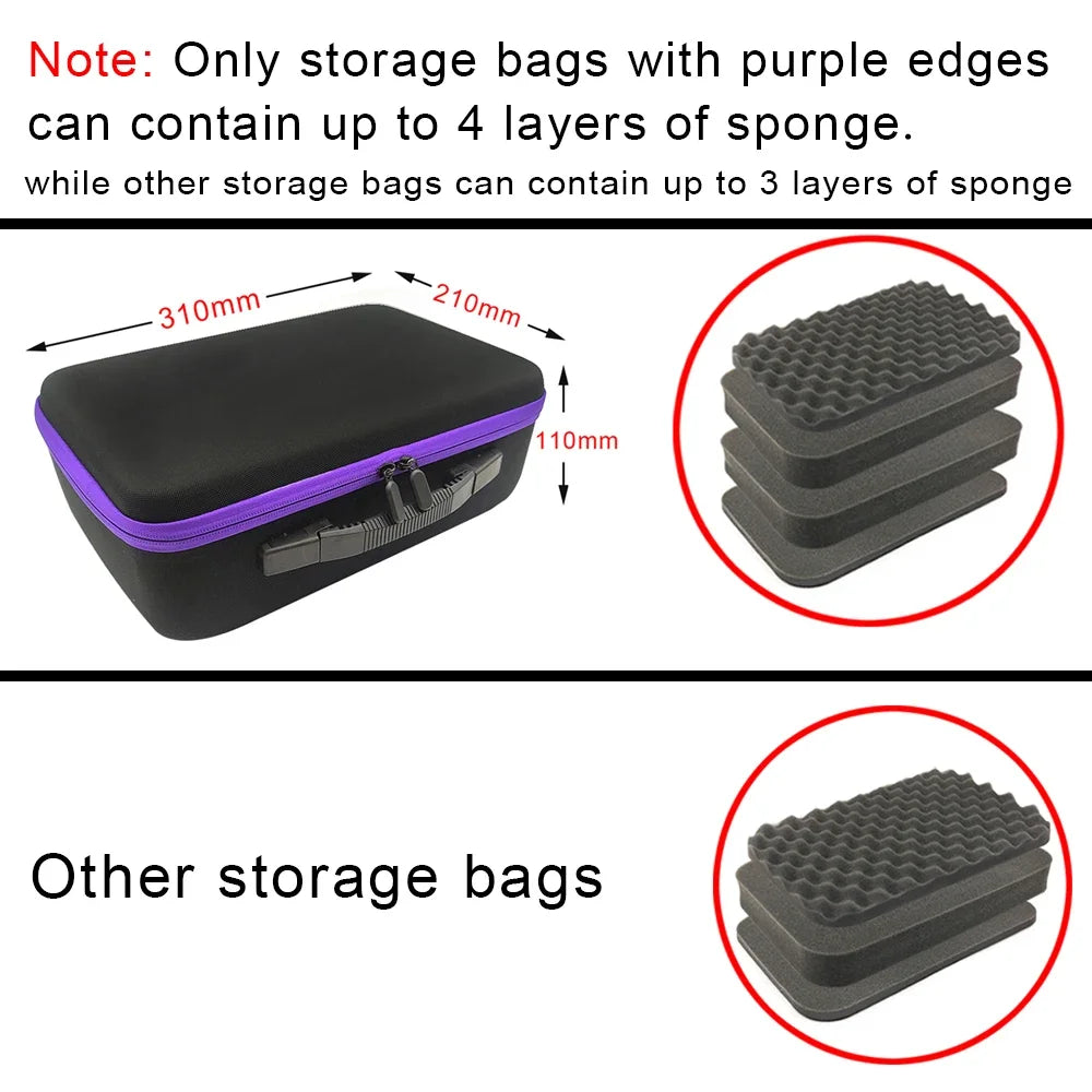 DIY Foam Hard Carry Case Storage Bag – Shockproof Travel Zipper Organizer for Camera & Outdoor Tool Accessories