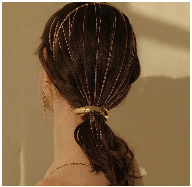 4PCS Fashion Women's High Ponytail Hair Rope – Elegant Elastic Hair Accessories for Daily & Holiday Wear