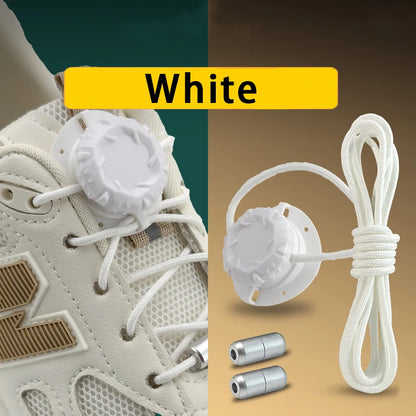 Swivel Buckle No-Tie Shoelaces - Automatic Elastic Laces for Kids & Adults, 1–2 Pair Shoe Accessories