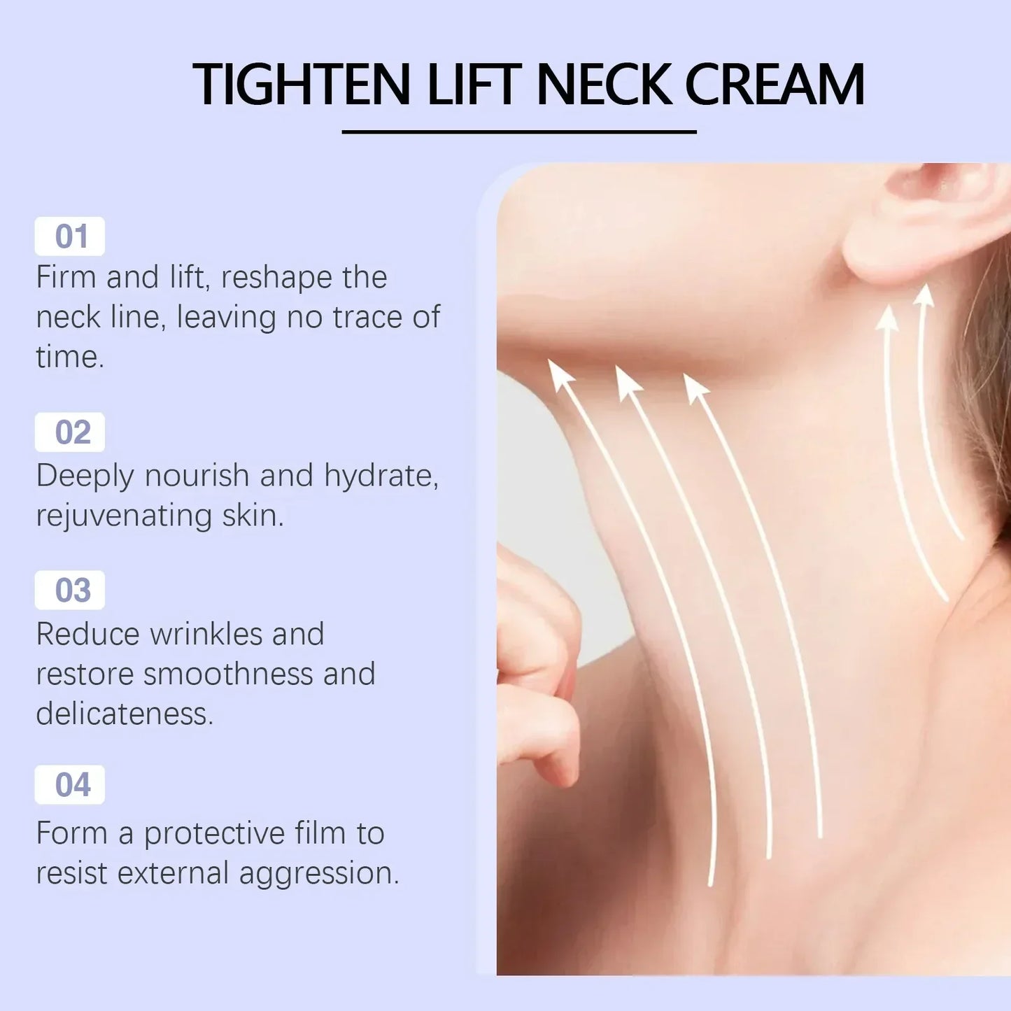 Neck Cream – Tightening, Lifting, Brightening & Nourishing, Smooths Fine Lines, 100% Moisturizer