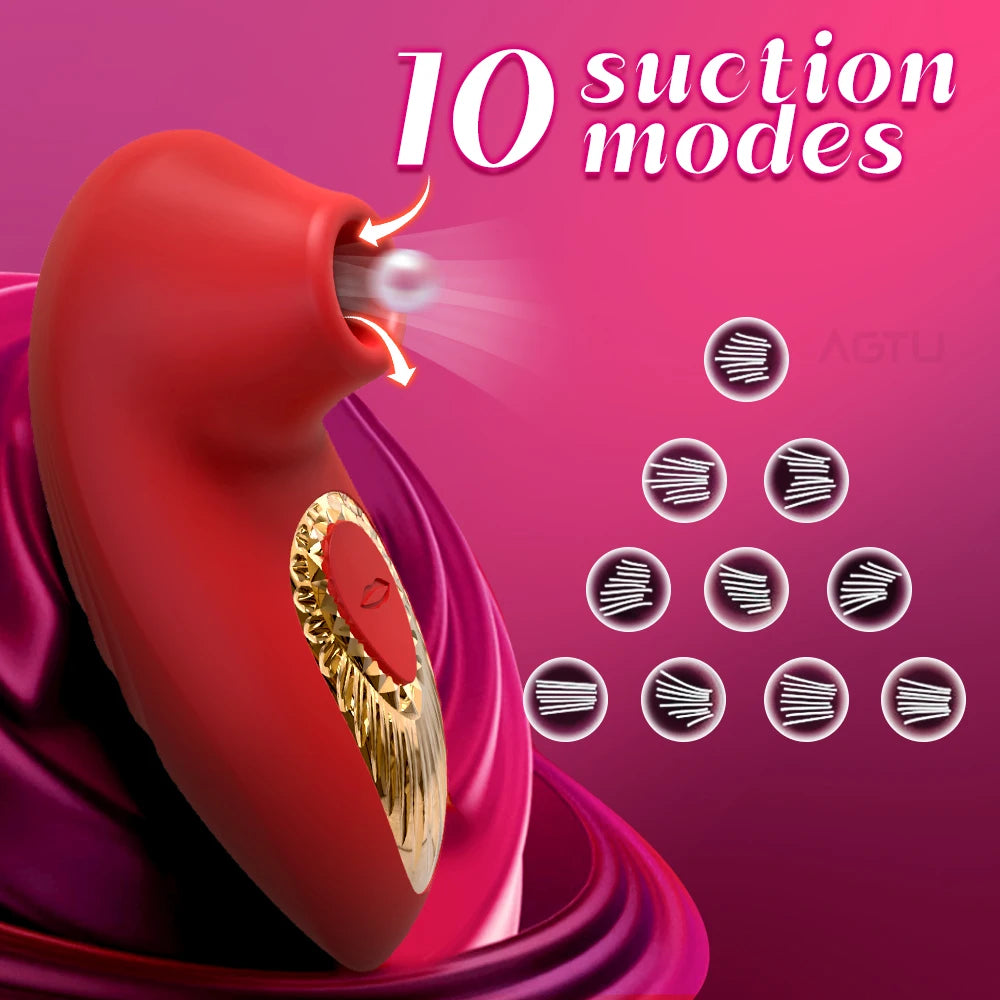 Mini Clitoral Suction Vibrator - Compact Rechargeable Intimate Massager for Adults, Clitoral & Nipple Stimulation