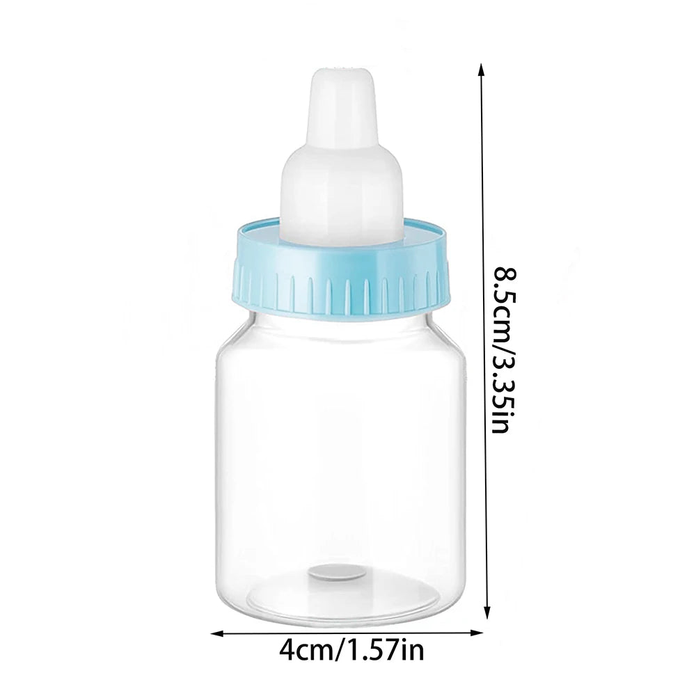 12Pcs Mini Feeding Bottles - Baby Shower Favor Candy Bottles for Birthday Gift Decor