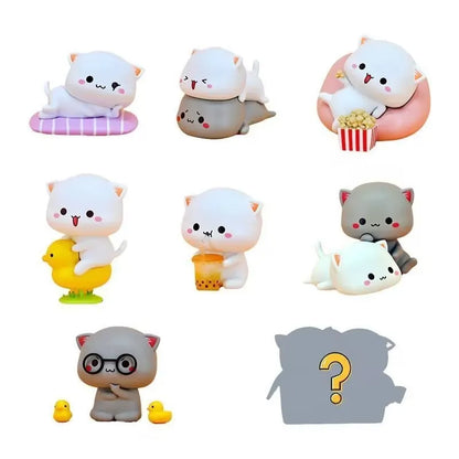 Kawaii Mitao Cat Season 2 Lucky Cat Blind Box - Cute Cartoon Collectible Figures for Home Decor, Holidays, and Gifts