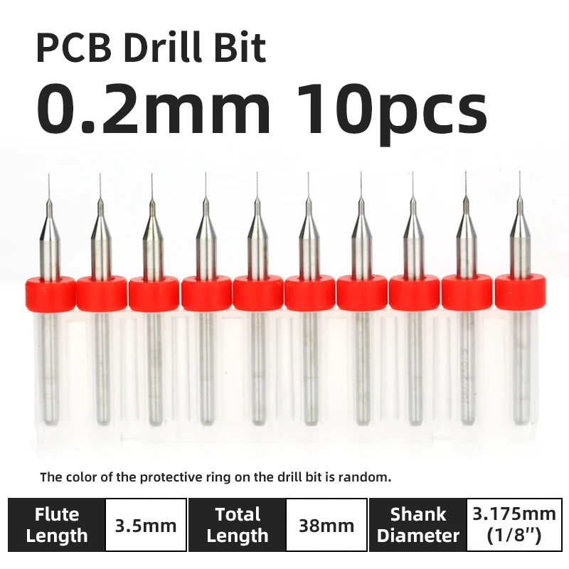 0.1–1.0mm Micro Carbide PCB Drill Bit Set – Tungsten Steel Bits for CNC, Wood & Circuit Board Precision Drilling