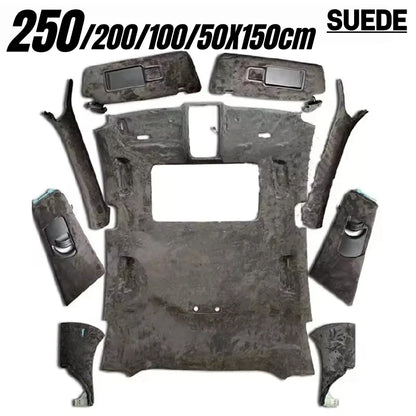 Suede Car Headliner Fabric with Foam Backing - Automotive Roof Lining for Interior Upholstery Repair & DIY Projects