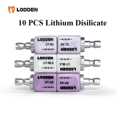 10pcs Lithium Disilicate C14 Glass Ceramic Blocks — HT/LT CAD/CAM Dental Lab Materials for Veneers & Dentistry