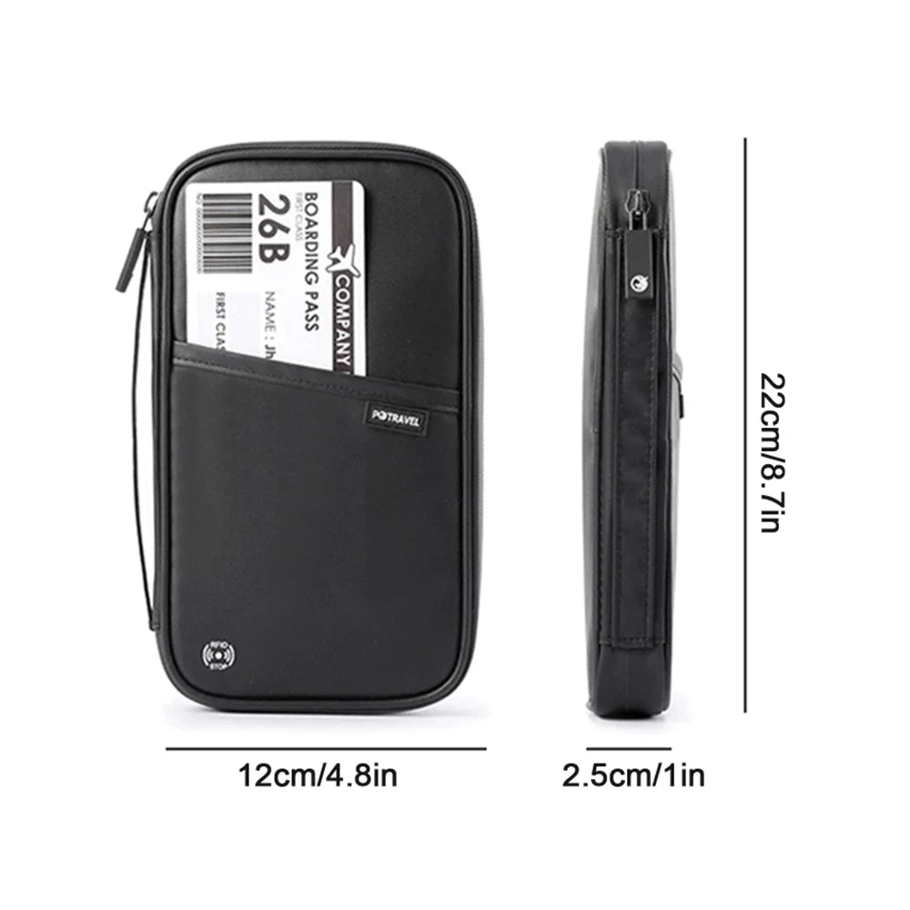 RFID Blocking Family Passport Wallet – Multi-Functional Travel Document Organizer Bag