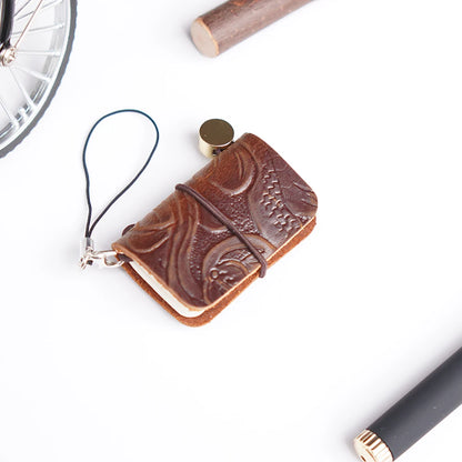 Ultra Mini Retro Leather Notebook – Traveler’s Manual Diary, 32 Sheets, 64 Pages, Decorative Notepad