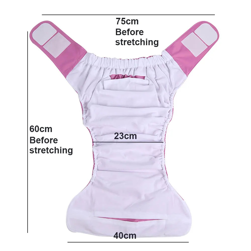 Reusable Adult Diaper – Large Washable Cloth Incontinence Pants for Elderly Men & Women