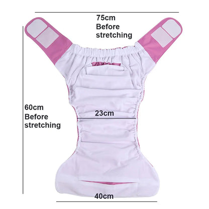Reusable Adult Diaper – Large Washable Cloth Incontinence Pants for Elderly Men & Women