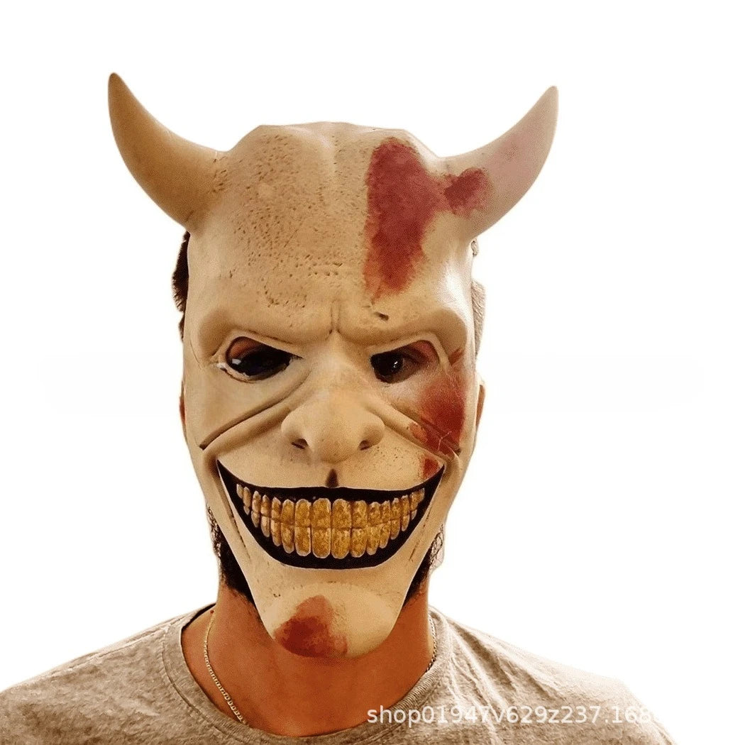 The Black Phone Horror Half Face Mask – Scary Halloween Masquerade Cosplay Accessory