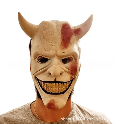 The Black Phone Horror Half Face Mask – Scary Halloween Masquerade Cosplay Accessory