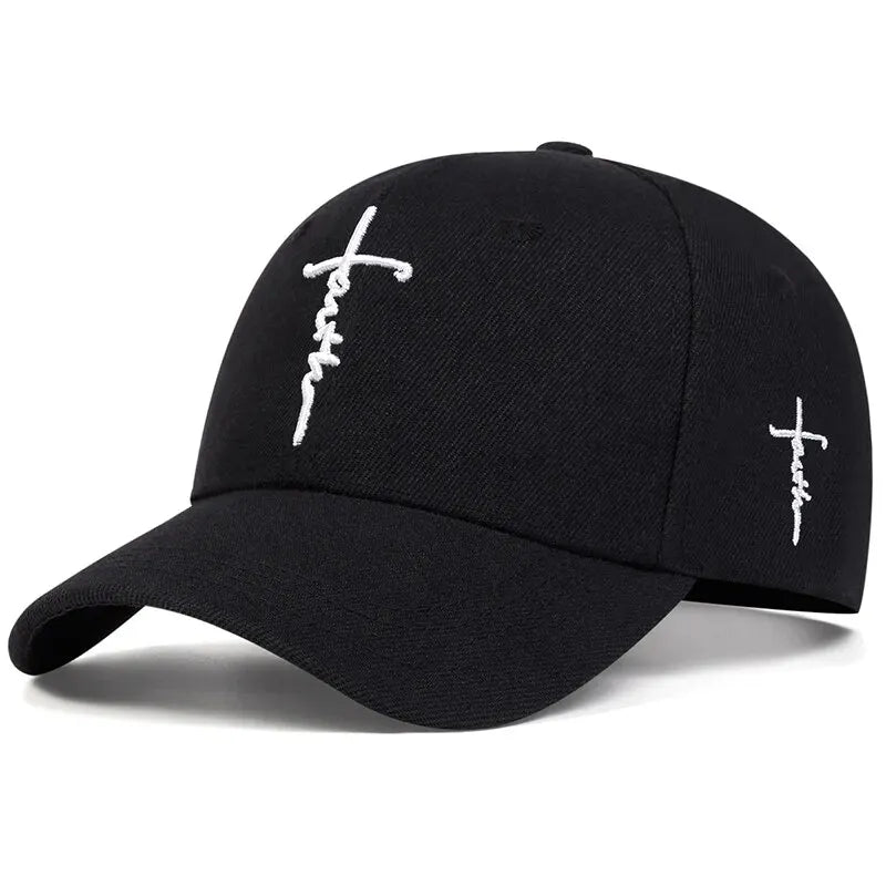 Fashion Faith Embroidery Baseball Cap – Unisex Cotton Snapback Hat for Men & Women, Spring/Summer Hip Hop Trucker Gorras