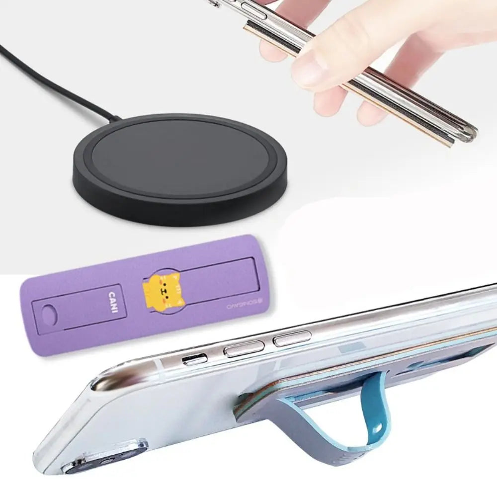 Universal Finger Ring Phone Holder: Non-Slip Creative Hand Band Grip Bracket with Push-Pull Kickstand - Ideal for Women & Men