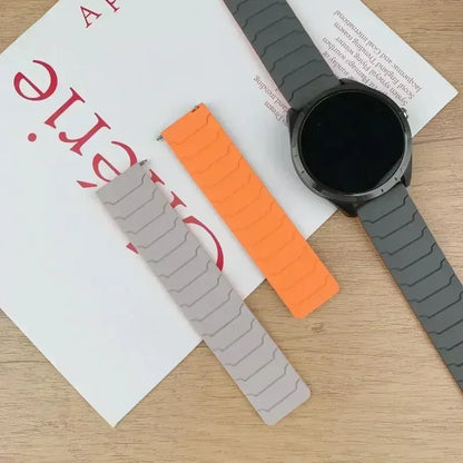 22mm Magnetic Silicone Watch Strap for NORTH EDGE APACHE-46 – Sport Replacement Wristband Bracelet Accessories