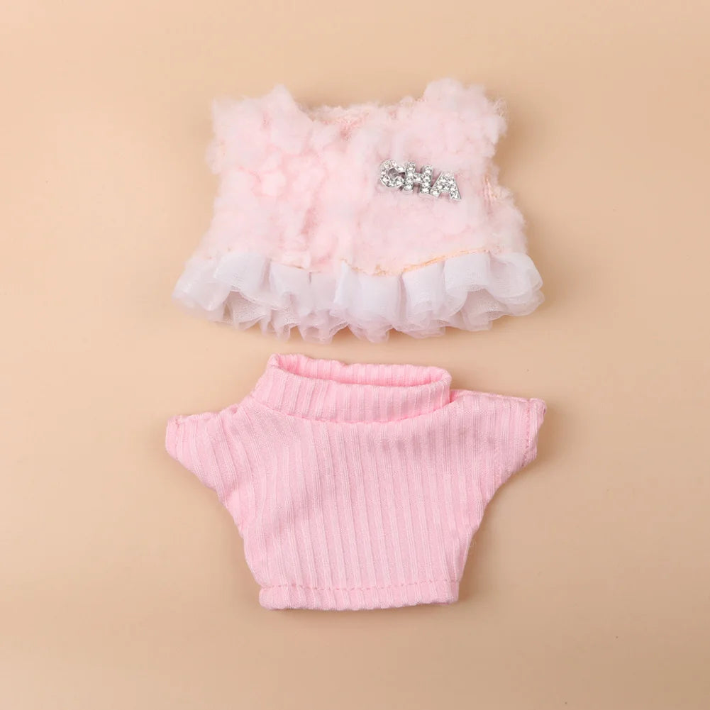 17cm Labubu Outfit – Macaron Vinyl Face Doll Clothes, Fashion Decoration Accessories [Clothes Only]