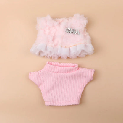 17cm Labubu Outfit – Macaron Vinyl Face Doll Clothes, Fashion Decoration Accessories [Clothes Only]