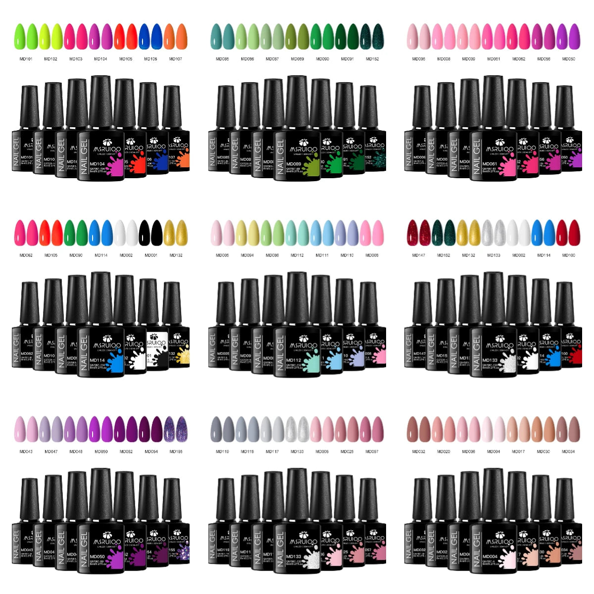 7pc Nail Gel Polish Set – DIY Nail Art Design, Soak Off UV Gel, Long-Lasting Manicure & Painting Gel Vernis Kits for Decoration