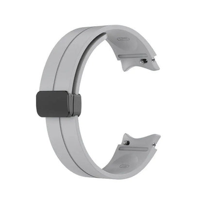 Samsung Galaxy Watch Magnetic Buckle Silicone Strap - Replacement Band for Watch 7/6/5 Pro/5/4 and Classic Models 40mm–47mm