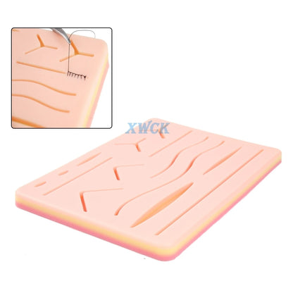 17Pcs/Set Silicone Suture Pad Kit - Medical Surgical Suture Practice Model Trainer Set with Tools