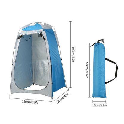 Portable Beach Shower Toilet Changing Tent – Privacy Shelter with Window, Sun & Rain Protection for Outdoor Camping Bathroom