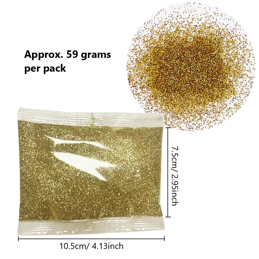50g Fine Glitter Powder 0.2mm – Bulk Glitter for Nail Art, Body Art, Jewelry Making & DIY Festival Crafts