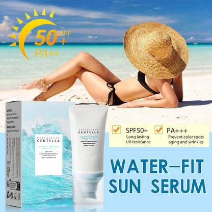 50+ SPF Facial Sunscreen Cream — Centella Sunblock for Skin Whitening, Moisturizing & Body Protection